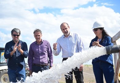 Susbielles y Katopodis habilitaron la primera etapa del acueducto 600 mm del Dique Paso de las Piedras